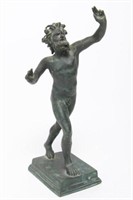 Neoclassical Dancing Faun- Bronzed Metal Sculpture