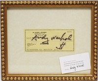 Andy Warhol Autographs, inc. Rare Check