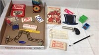 1970s kids magic trick kit with lock set, magic