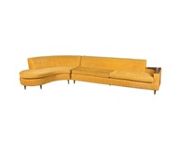 Two Part Cloud Style Serpentine Sofa