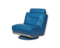 Oversized Leather Swivel Chair