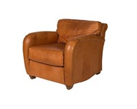 Leather Deco Style Club Chair