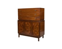 Lane Walnut Chest on Chest