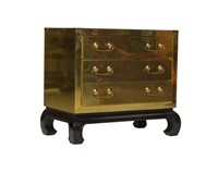 Three Drawer Brass Chest