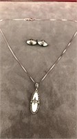 Vintage sterling necklace and earrings