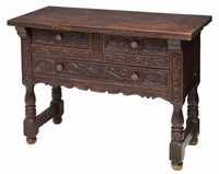 NORTHERED SPAIN WELL-CARVED CONSOLE TABLE