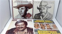 Four LPs, Hank Williams, Don Williams, John