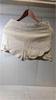 Alya size small women's shorts, cream colored with
