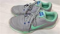 NIKE Training Flex TR5 green and grey shoes