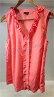 Talbots women's blouse peach sleeveless with