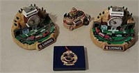 Lionel toy train clocks and ornament