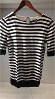 Talbots women's small black and white striped