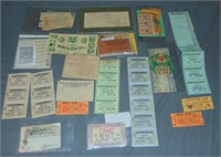 Collection of Early Passes and Tickets.