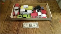 Box of toy vehicles
