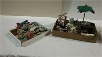 Refrigerator magnets and animal figurines