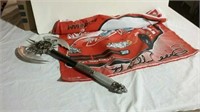 NASCAR flag and Metal ax