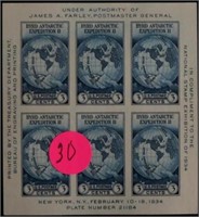 USA PLATE BLOCKS 1932-1939 MINT F-VF H/NH