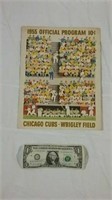 Vintage Chicago Cubs and Braves baseball program