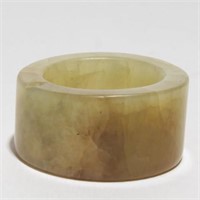 Chinese Celadon Jade Archer's or Thumb Ring, Man's