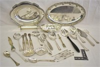 30 pcs. Silver Plate Serving Ware