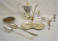 6 pcs. Silver Plate Serving Ware & Tablewares
