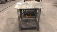 3' wide by 2' long metal work table