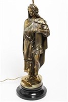Anna Carrier (American, 19th C.)- Bronze Lamp