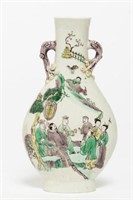 Chinese Porcelain Vase, Famille Vert Overglaze