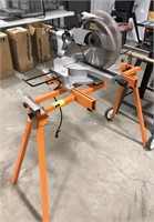 Tool-shop sliding compound miter Saw on orange