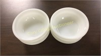 Set of (6) Fire King White Bowls 5 5/8"