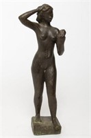 Tove Olafsson (Danish, 1909-1992)- Bronze Nude