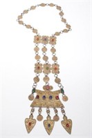 Tribal Gold-Washed Silver Dowry Necklace