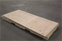 (2) 36"x80" Knotty Alder 2-Panel Arched Doors