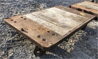 Wood and Steel Flat Cart