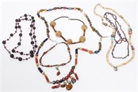 Glass & Other Necklaces, 6 Pcs, Woman's