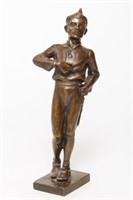 Signed M. Liebich- Bronze, "7 At One Strike"