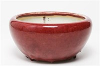 Asian Oxblood Porcelain Enamel-Glazed Censer