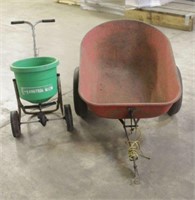 Small Garden Cart & Fertilizer Spreader