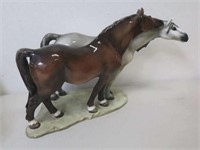 Italian porcelain figure of two horses