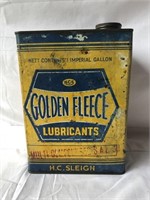 Golden Fleece hex gallon oil tin