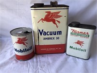 Mobil & Vacuum tins