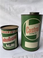 Wakefield Castrol 1 lb & Castrol quart tins