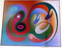 Alex Muir Australian 1924-91 abstract pastel