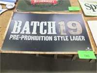BATCH 19 LAGER SIGN - 24" WIDE X 14" TALL