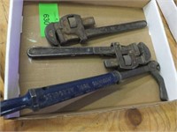 (2) VINTAGE PIPE WRENCHES, (1) CRESCENT TOOL