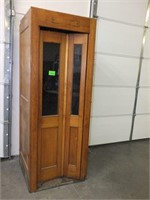 VINTAGE OAK TELEPHONE BOOTH