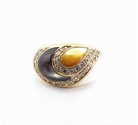 14K Mother-of-Pearl, Diamond Kabana Ring
