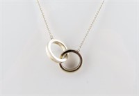 Sterling Tiffany Interlocking Circle Necklace