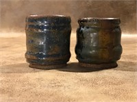Two Hand-sculpted Pottery Bowls