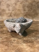 Hand-sculpted Molcajete Bowl and Mortar
